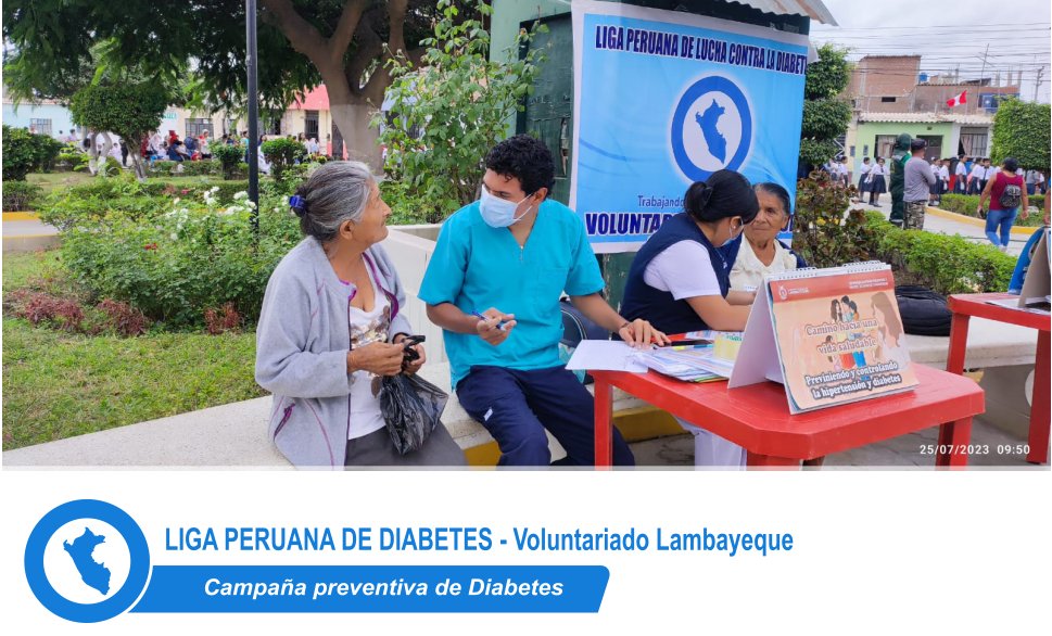 ligadiabetes's tweet photo. Campaña educativa de diabetes en el Pueblo Joven San Martín - Lambayeque, lunes 25 de julio.
Voluntariado Lambayeque, participan: 
✨Lic. Enf. Rosa Rodríguez Villalobos
✨Lic. Enf. Cecilia Villoslado Calderón
✨Téc. Enf. Edith   Niño Ventura
✨Int. Enf. André Rivero Zapata https://t.co/fzplMTXOhm