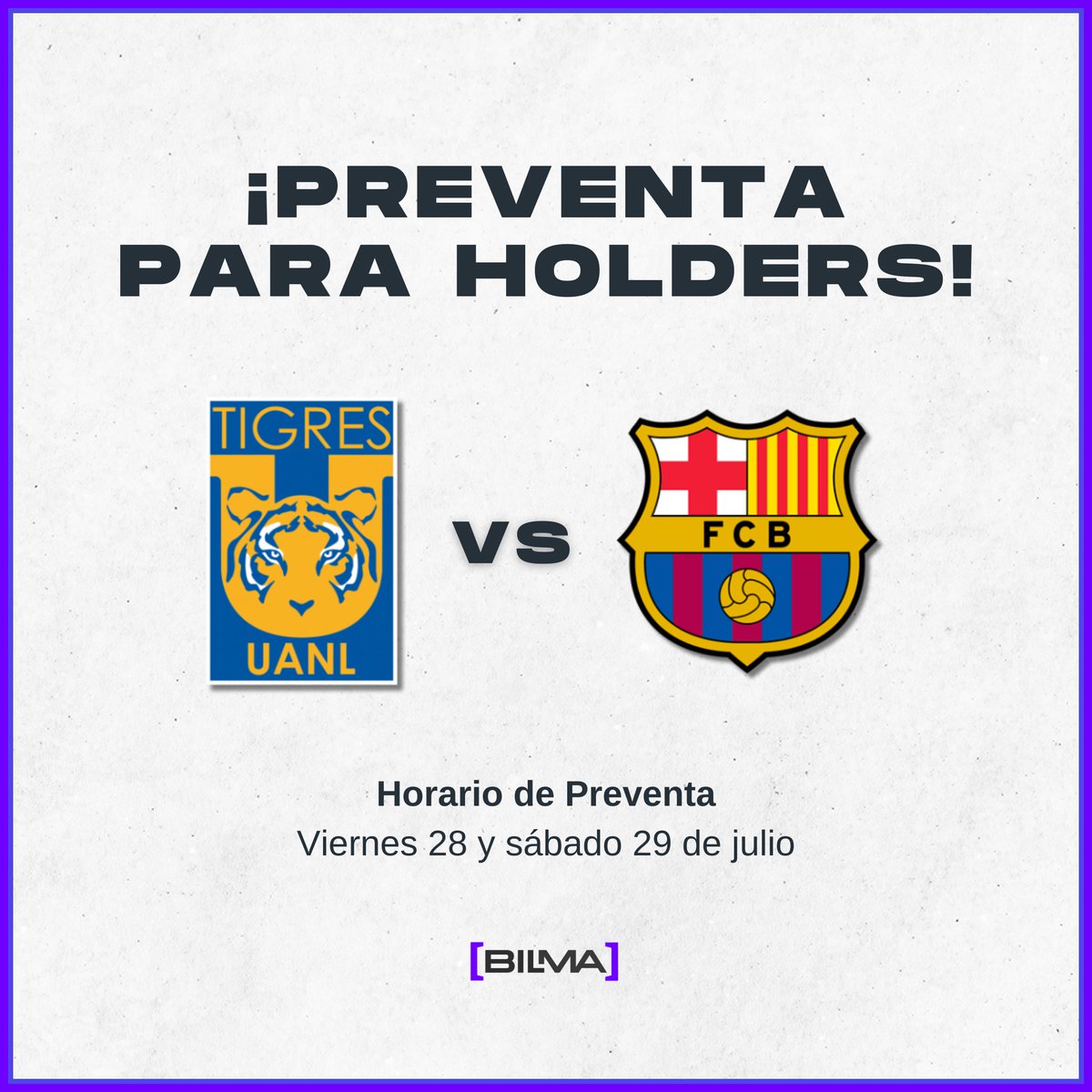 Las Amazonas reciben a las campeonas de Champions y La Liga Femenina ¡y tú, holder, tienes preventa!😎

Encuentra en tu correo el código de acceso a la preventa en <a href="/boletomovil/">Boletomóvil</a>.

No te pierdas más beneficios como este, obtén tu NFT de <a href="/TigresOficial/">Club Tigres 🐯</a> en bilma.io/collections/cl… 👈🏼