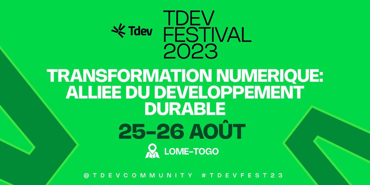 tdevorg's tweet photo. Vous êtes sûrement impatients de connaître la suite, comment participer au #TDEVFest23 🤔?
Et bien préparez-vous activement pour ce lundi 31 Juillet 2023 pour les inscriptions 📋.
Un bon weekend à tous 😊
#TDEVFestival2023 #Tdev #TgTech #Tech #TgDev https://t.co/eouAuUeLIS