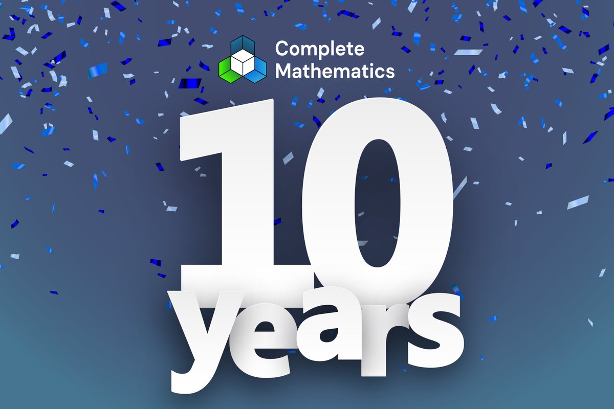 LaSalleEd's tweet photo. 🎉 Celebrating 10 years of Complete Mathematics! 🎉
Thanks to our amazing supporters for making this journey possible. Whether you've attended #MathsConf, followed us on socials, contributed to our content, or shared the word with your teacher friends, we owe our success to you! https://t.co/L5IXbiawRq