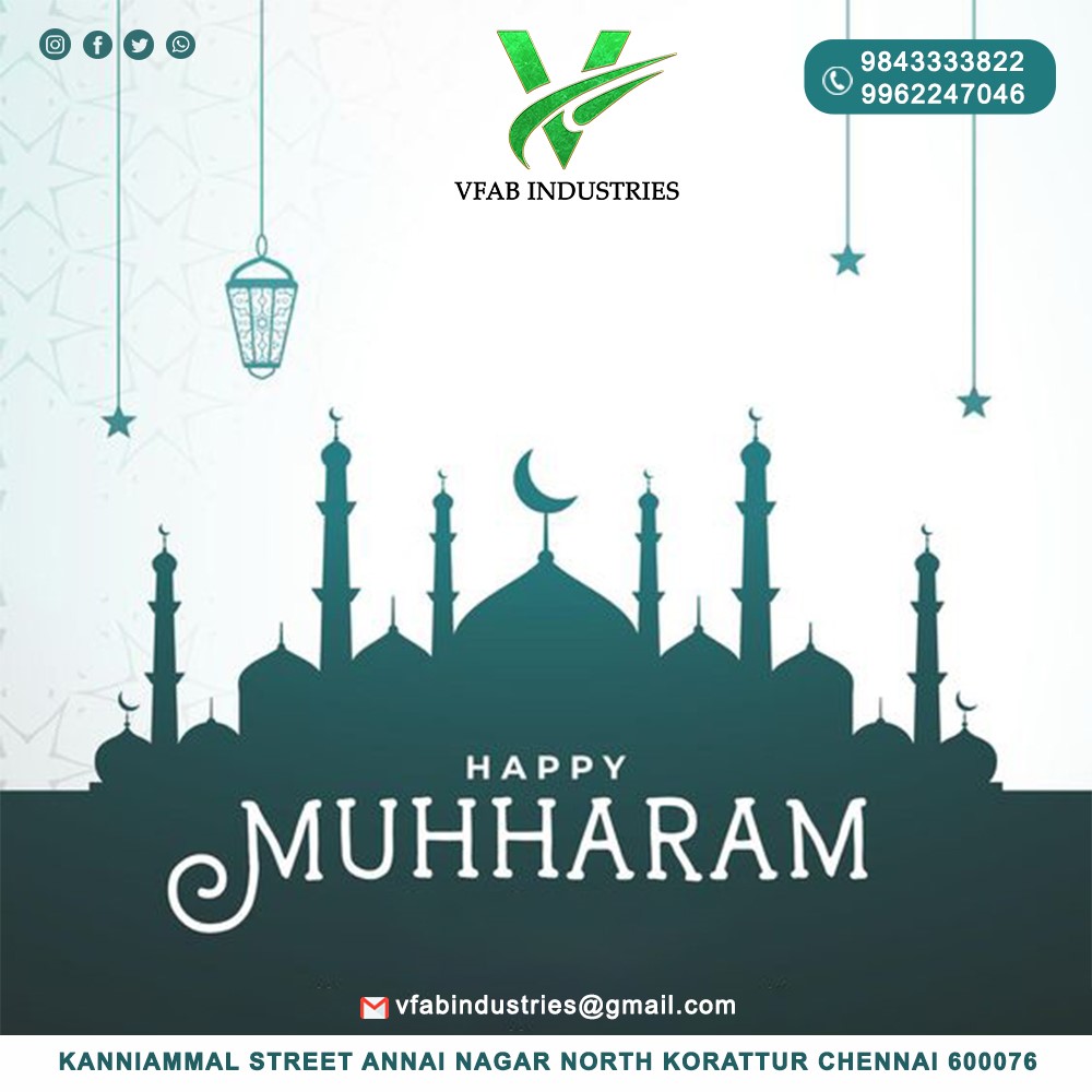 VFAB Industries
Happy Muharram
Contact Number: 9962247046
#vfab #Muharram #Ashura #Husayn #Karbala #ImamHussein #YaHussein #Majlis #Matam
#Azadari #LabbaikYaHussein #Muharram