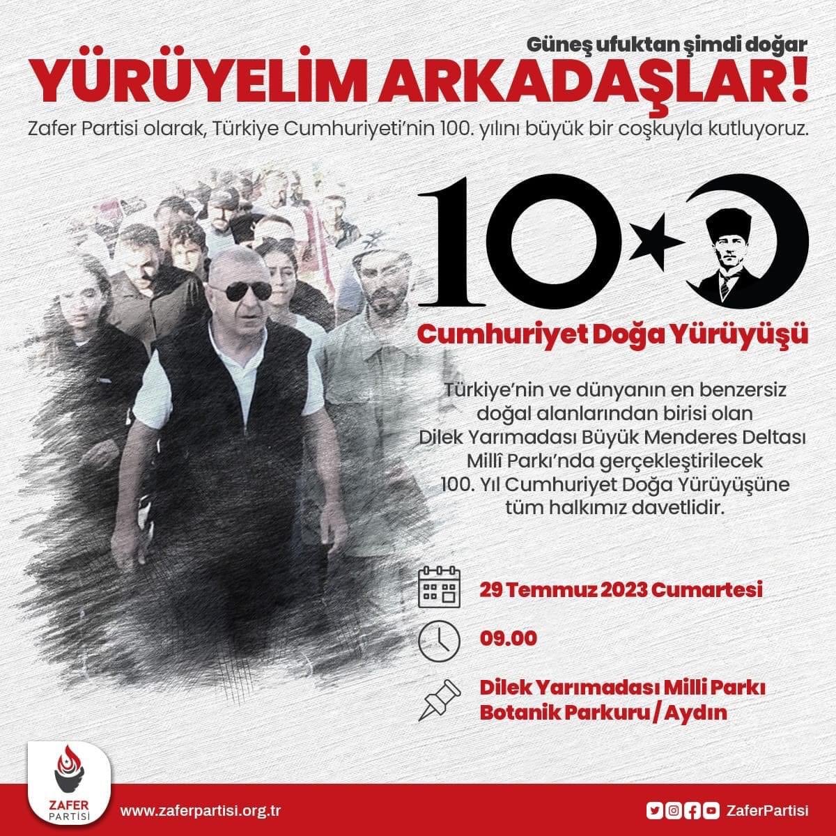 Yürüyelim Arkadaşlar...!
.
#ümitözdağ #zaferpartisi 
#cumhuriyetimizyüzyaşında