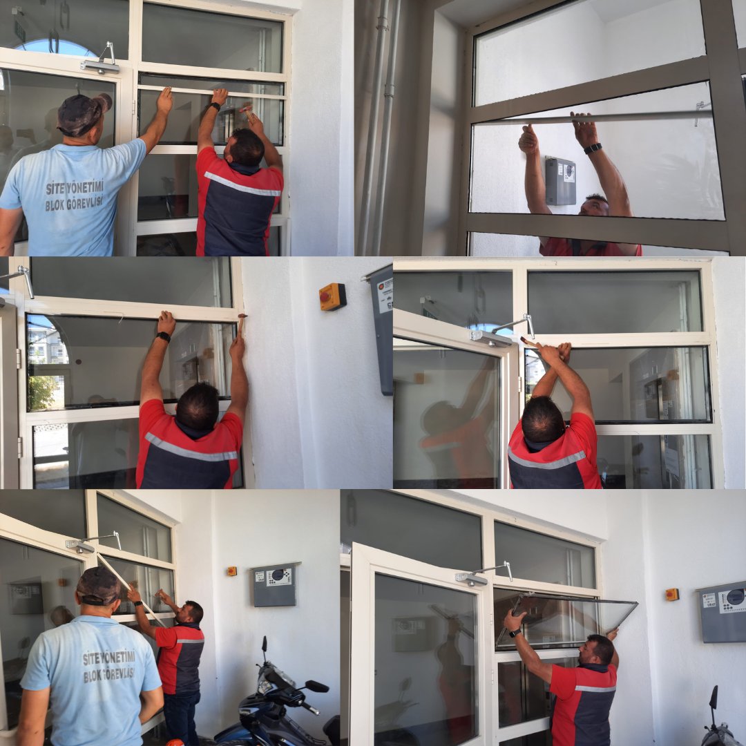 kula_bey's tweet photo. Aldığı darbe sonucu hasar gören C-6 blok ana giriş kapısı camı ve kapı hidroliği teknik  personellerimizce yenisiyle değiştirilmiş, kapının bakımları teknik personelimizce yapılmıştır. https://t.co/jkmAPFXUCZ