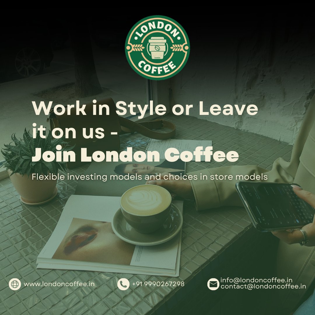 At London Coffee franchise, we believe dreams are the fuel that propels success. The caffeine-powered mission of making lives happier!

#LondonCoffeeFranchise #PassionAndProfits #BlendForSuccess #EntrepreneurLife