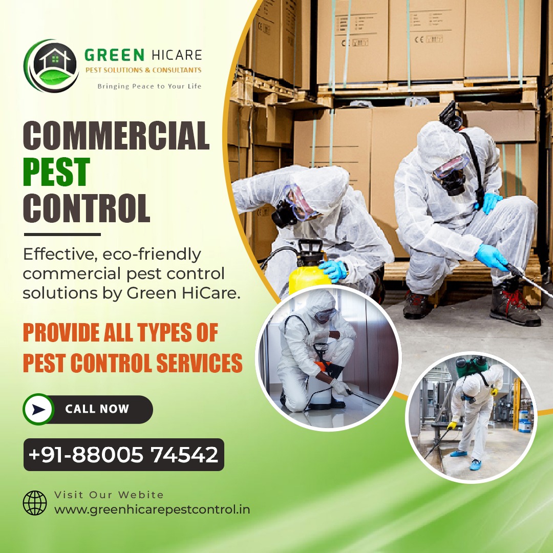 COMMERCIAL PEST CONTROL SERVICE
Visit Us:- greenhicarepestcontrol.in
Mail Us:- greenhicare@gmail.com
Contact Us:- +91-088005 74542 
#greenhicarepestcontrol #pestcontrol #pestcontrolservices #commercialpestcontrol
