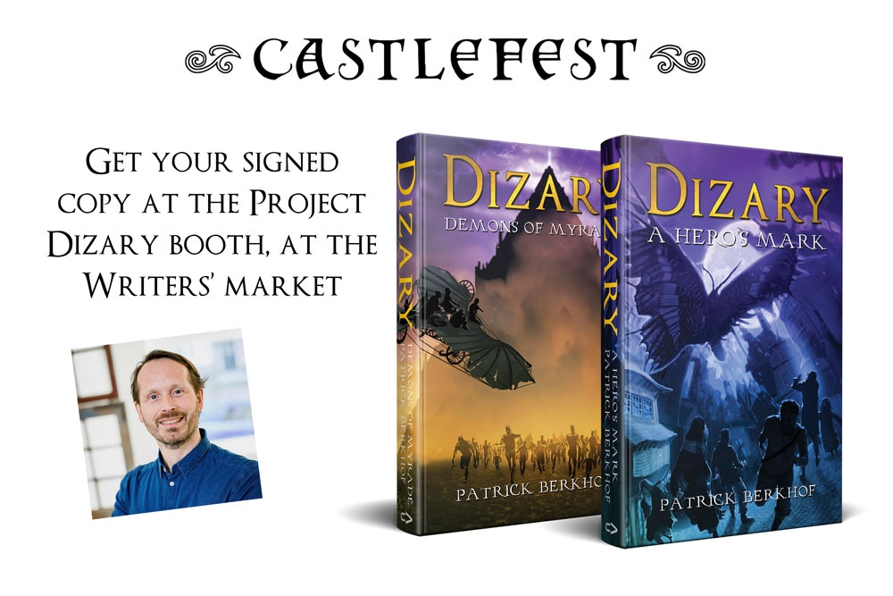 Castlefest 🏰, here we come! Ik kijk enorm uit naar 4, 5 en 6 augustus. Heb jij je Dizary boeken al compleet? Ik kan niet wachten om ze voor je te signeren 🖋️ en te horen wat je ervan vindt. Zie ik je daar? #Dizary #Castlefest #BookSigning #FantasyFestival #CantWaitToMeetYou