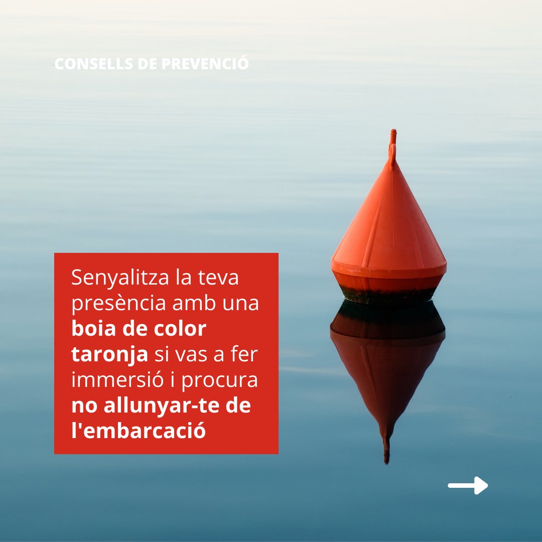 emergenciescat's tweet photo. El submarinisme és una activitat que pot comportar alguns perills. Quan bussegis tingues present:

👫 No anar sol
🚩 Senyalitzar la teva presència amb una boia
💨 No abusar de la teva resistència en apnea
🌊 Vigilar els corrents marins https://t.co/WQ8gpyULLx