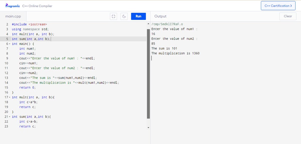 JOELVICTOR84872's tweet image. Day8 of #365DaysofCode 
*learned about functions and function prototypes in c++ program.

#cpp20 #DailyCoding