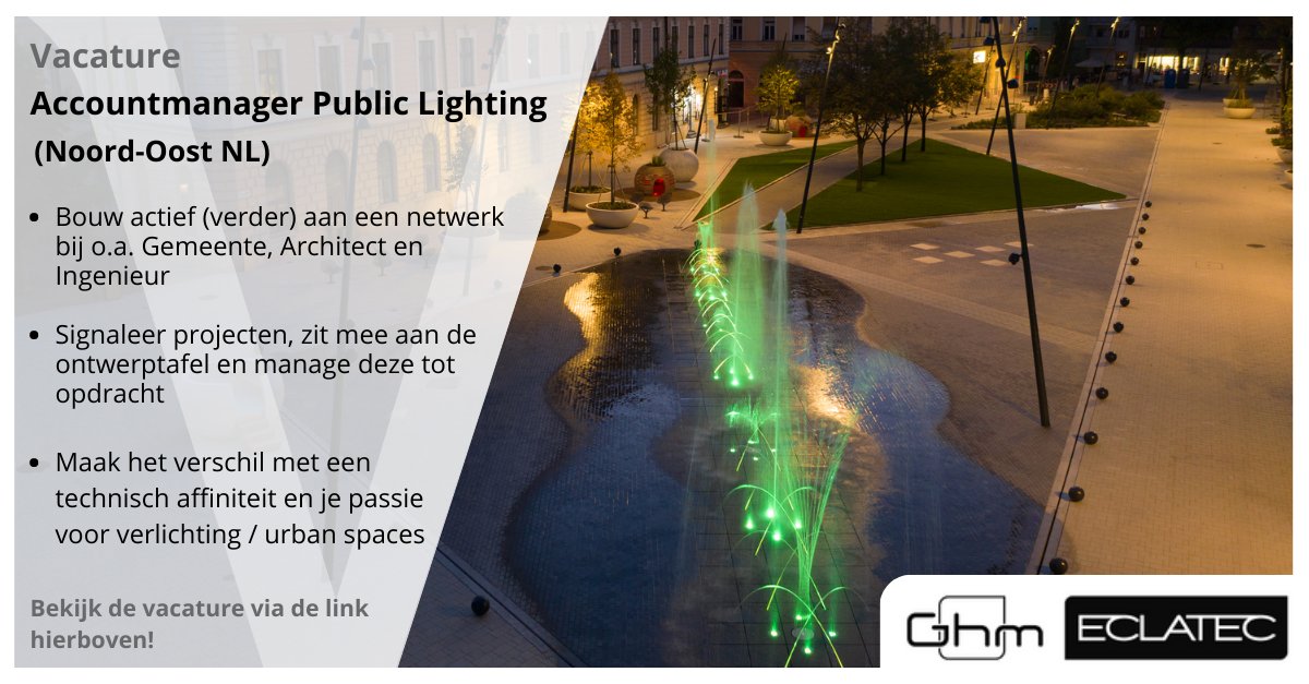 _Voltys's tweet image. Vacature Accountmanager Public Lighting | Noord-Oost NL bij GHM Eclatec BV

✉️ jasper@voltys.nl
📱+31651205817