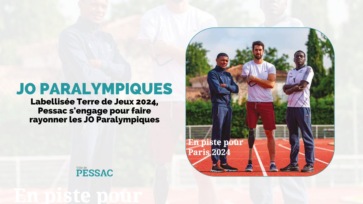 Villedepessac's tweet photo. [ 🏅 JO PARALYMPIQUES : RDV dans un an ! 🏅 ]
Pessac se prépare à la folie des JO de Paris 2024 🥇🥈🥉
Labellisée Terre de Jeux 2024, Pessac s'engage pour faire rayonner les JO Paralympiques  ♿

🪶 https://t.co/xUTK8kqMzz

#jo2024 #paris2024 #joparalympiques #villedepessac https://t.co/BkeD52kAjP