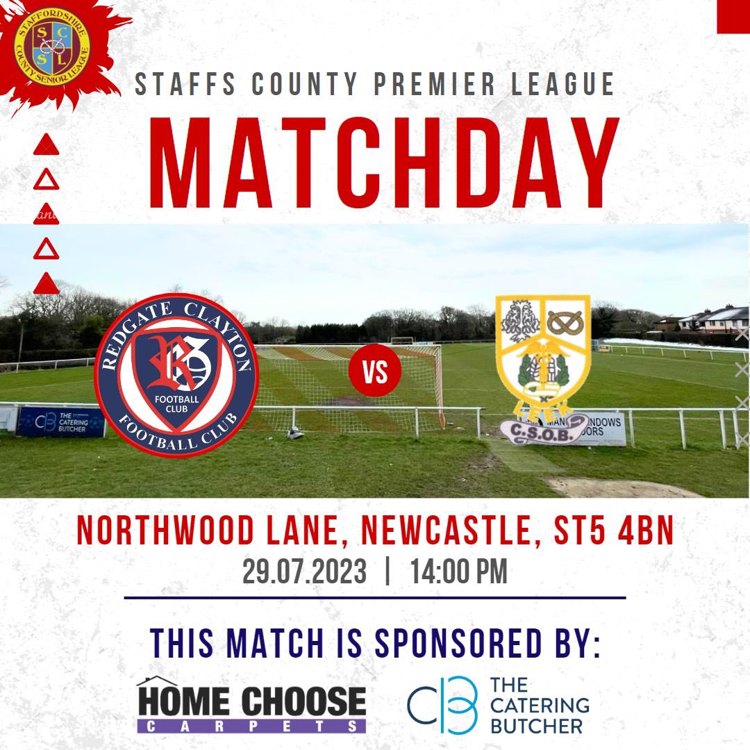Redgate_C_FC's tweet photo. ⚽️ GAME DAY ⚽️ 

Today we host @Leekcsob in our first game of the @staffscountysl 23/24 Season!! 

#UpTheGate 🔴🔵 https://t.co/u7xCr9WsAO
