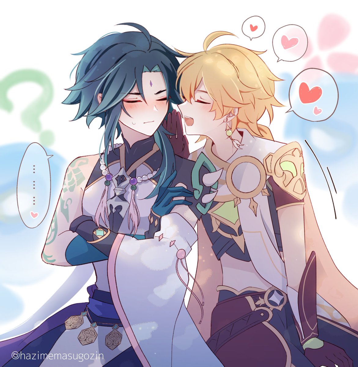 hazimemasugozin's tweet photo. ❤️❤️❤️魈空  #XiaoAether https://t.co/WQciNWGkS0