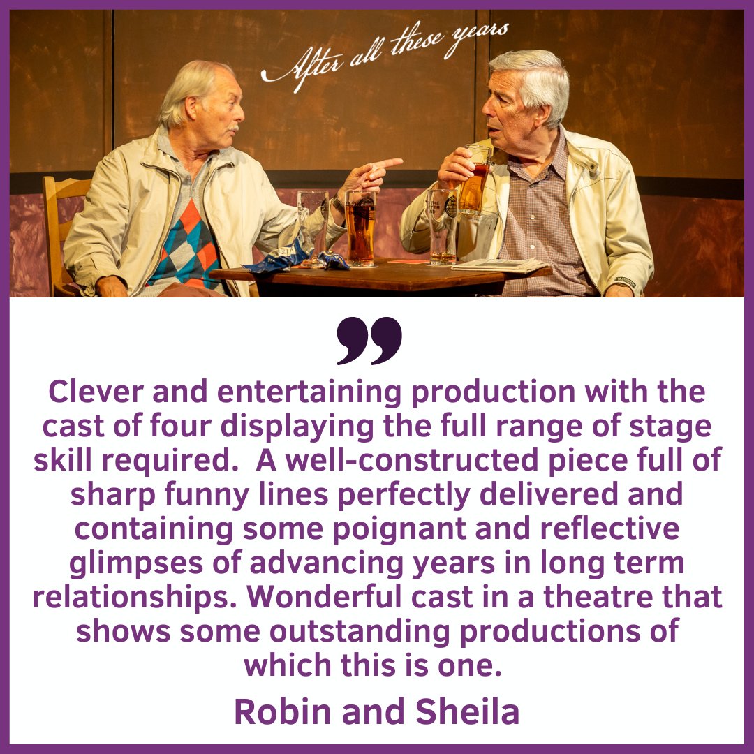 Last chance to catch the award-winning 'After All These Years' at <a href="/JSTheatre/">Jermyn Street Theatre</a> tonight!  Find out more and book tickets here: ow.ly/1RJl50P8psr #londontheatre #comedytheatre #lastnight