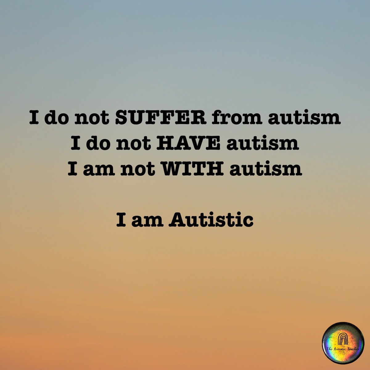 Particularly in the UK, the majority of the Autistic community use and prefer ‘I am Autistic’ to suffer (please don’t use that!) or with autism. 
If you are not sure, please check the preference of the person you are speaking to.