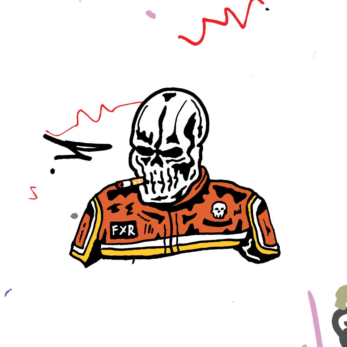 Finally got myself a <a href="/TheWildBunchNFT/">The Wild Bunch</a> with the "Rourke" suit trait, from the movie "Harley Davidson &amp; the Marlboro Man", there's only 4 left facing Rourke's out of the entire 4000 piece collection by streetwear designer Warren Lotas 👀  Shoutout the OG <a href="/7blades_/">b.</a>