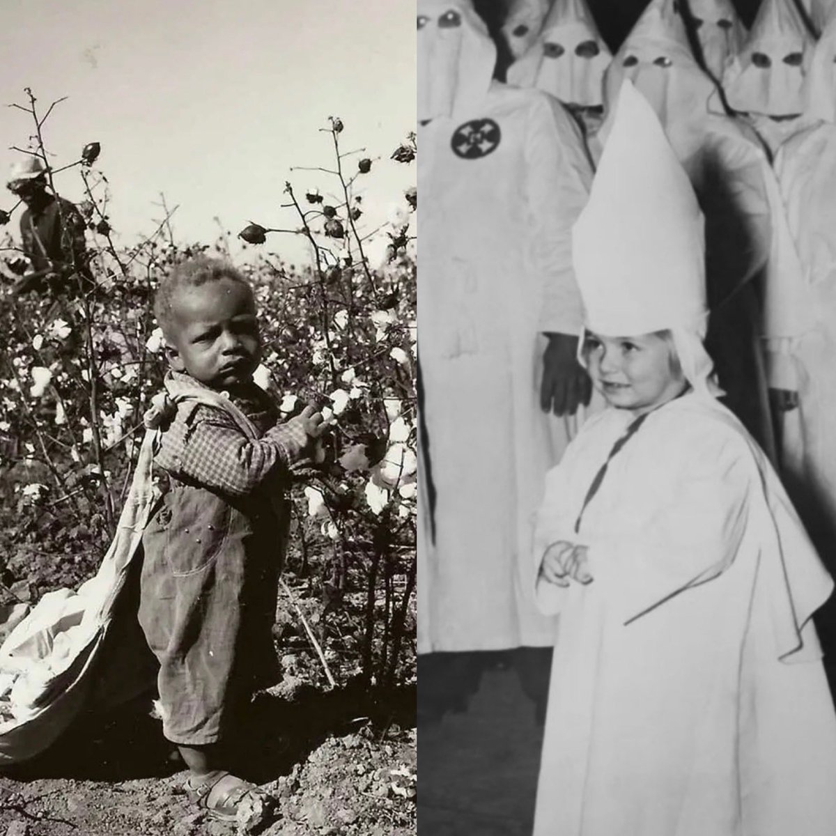 If we were old enough to pick cotton And they were old enough to attend Klan rallies Then everybody is old enough to learn all about both of these American histories #AmericanHistory