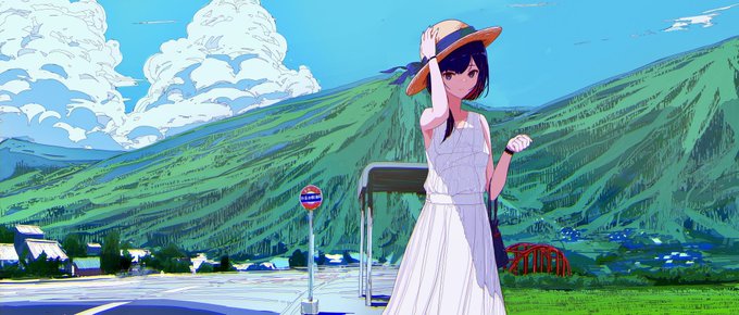 「short hair sundress」 illustration images(Latest)