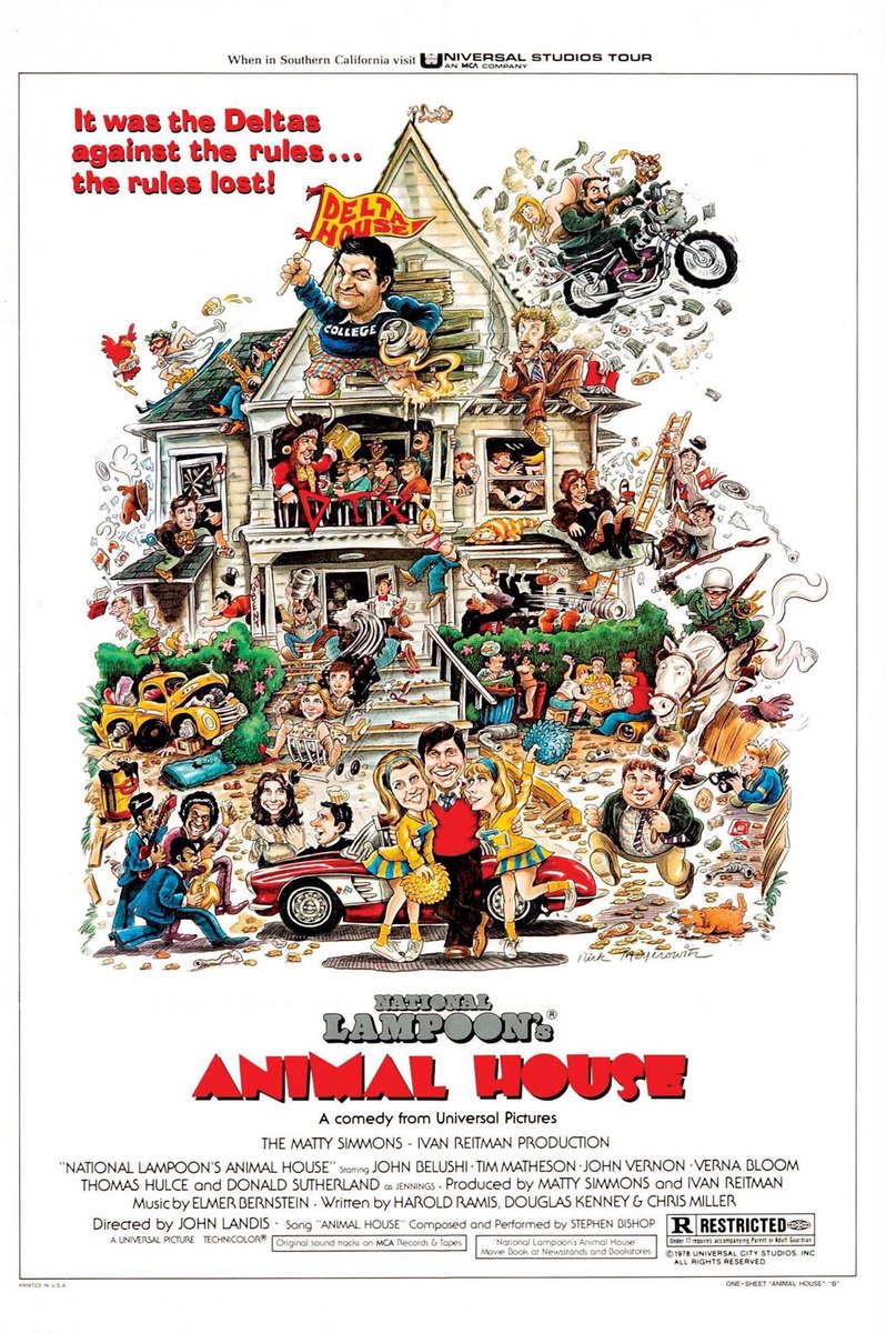 RetroNewsNow's tweet photo. 🎬'National Lampoon's Animal House' premiered in theaters 45 years ago, July 28, 1978 https://t.co/LmdCX8mnDW