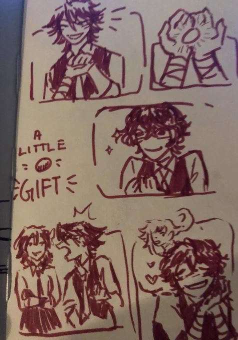 doodle of this randazai fic i read earlier its been stuck in my head all day #bsd