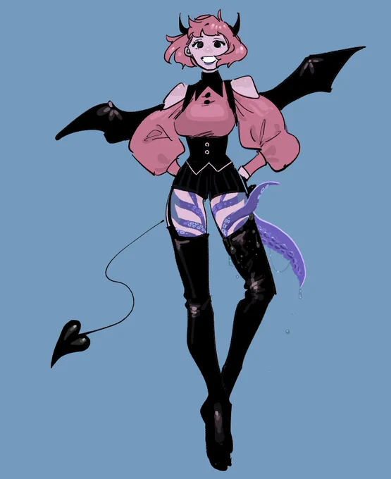 ピンクブルー悪魔ちゃん