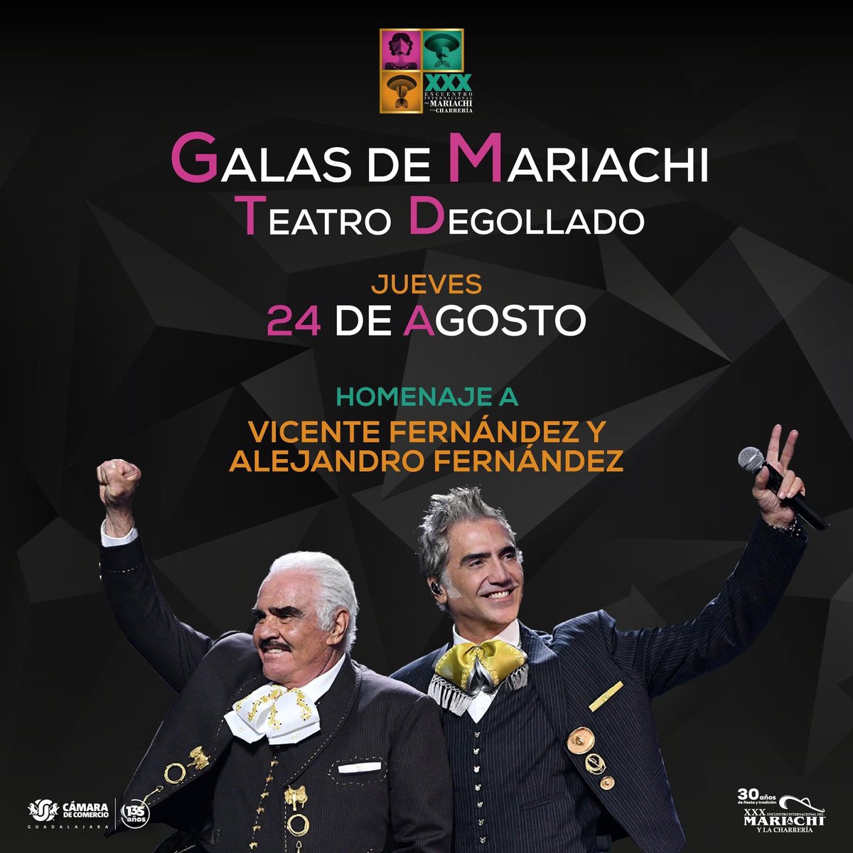 GdlTiempo's tweet photo. #GALAS 

#GalasDeMariachi en el marco del @EncMariachi en el @TeatroDegollado y el concierto magno en el @AuditorioTelmex 

Vive homenajes a: los Fernández, José Alfredo, Lola Beltrán, Lucha Villa, Juanga, Ana Gabriel, Rocío Durcal, Luis Miguel, José José entre otros https://t.co/XBrqRLif3y