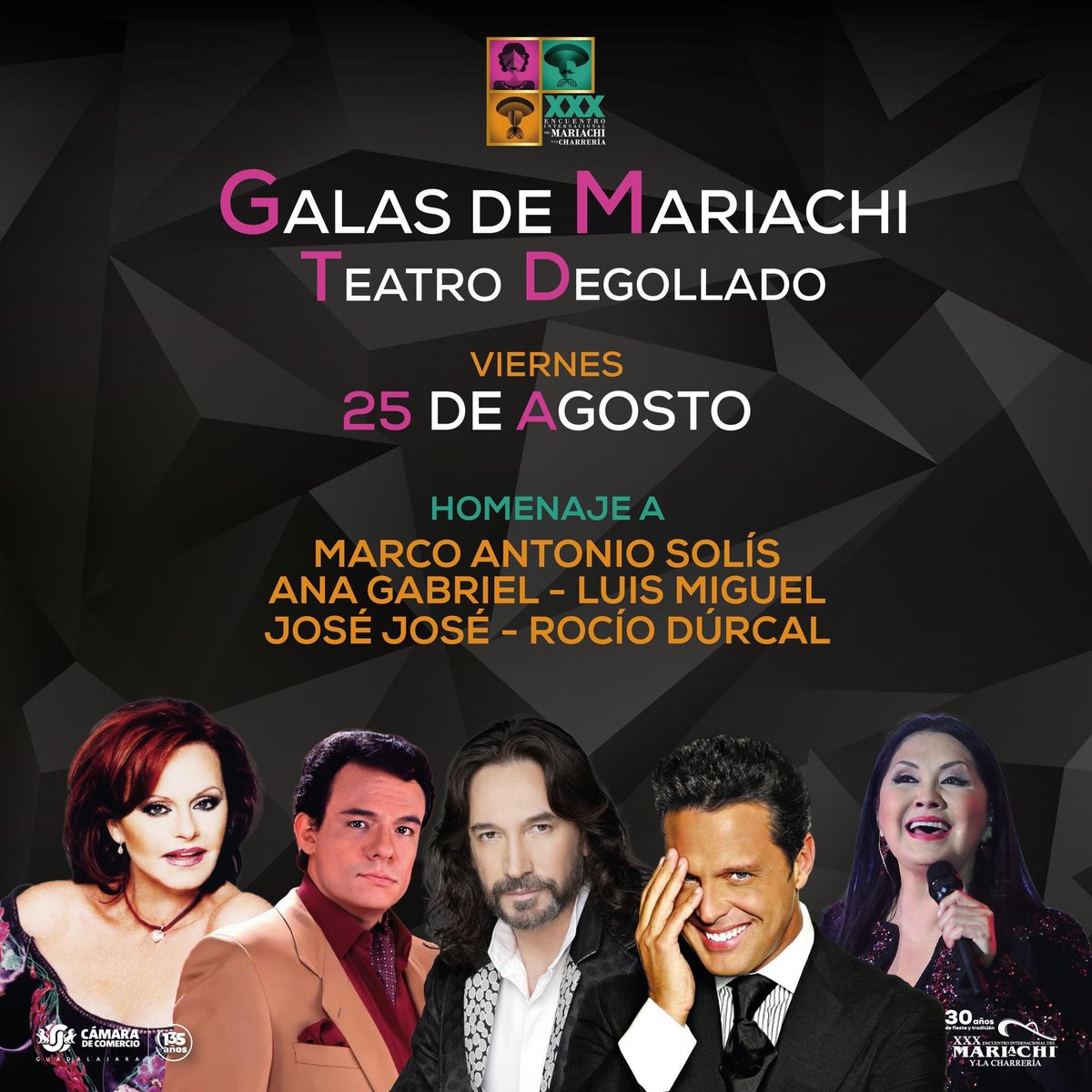 GdlTiempo's tweet photo. #GALAS 

#GalasDeMariachi en el marco del @EncMariachi en el @TeatroDegollado y el concierto magno en el @AuditorioTelmex 

Vive homenajes a: los Fernández, José Alfredo, Lola Beltrán, Lucha Villa, Juanga, Ana Gabriel, Rocío Durcal, Luis Miguel, José José entre otros https://t.co/XBrqRLif3y