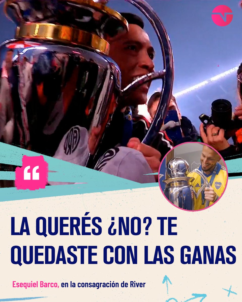 TNTSportsAR's tweet photo. Esequiel Barco tiró la misma frase que el Pipa Benedetto 😅

▶️ ¿Fue con dedicatoria? https://t.co/xrWhzHEwEF