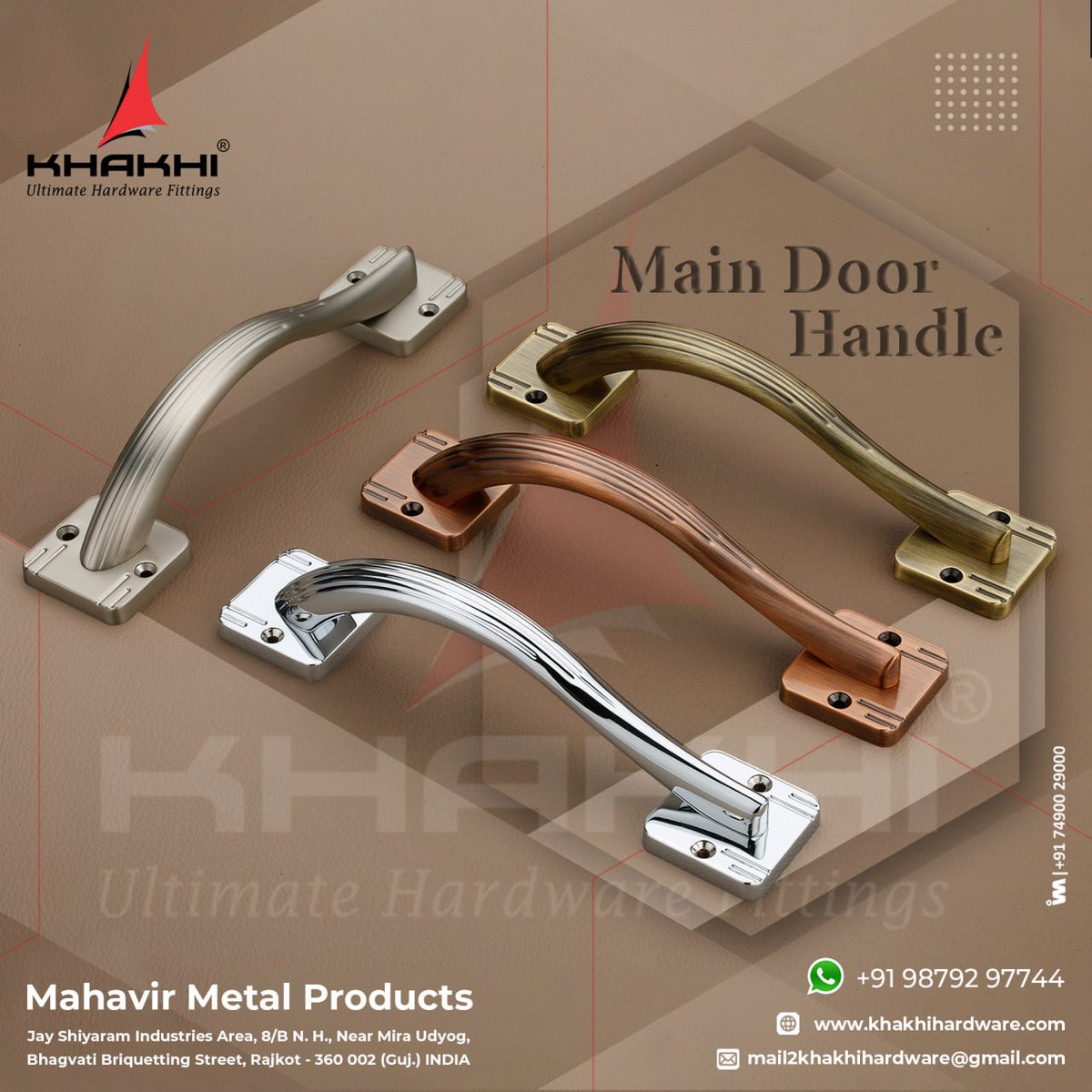 ibais_hardware's tweet photo. Mahavir Metal Products - Rajkot
For enquiry via WhatsApp click:
https://t.co/5a5rEFkSgt
Mr. Atul Vachhani-9879297744
#maindoorhandle #handle #keyhole #lockhardware #doorlock #dooraccessories #kadi #keyholedesign #doorhandle #handleinterior #handlehardware
.
@IBAISMEDIA https://t.co/PSMRs4wqjY