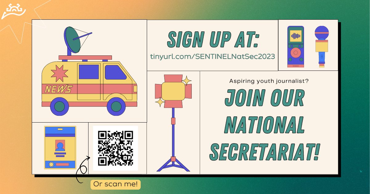 ph_sentinel's tweet photo. Calling all aspiring youth journalists! 

✅ Interested in helping promote local S&amp;T?
✅ Interested in learning about how national industrialization can help Filipino scientists?
✅ Want to learn about issues experienced by local S&amp;T?

JOIN SENTINEL NOW! 🧡✨🖋️🥰 

#JoinSENTINEL https://t.co/VPlX29zufw