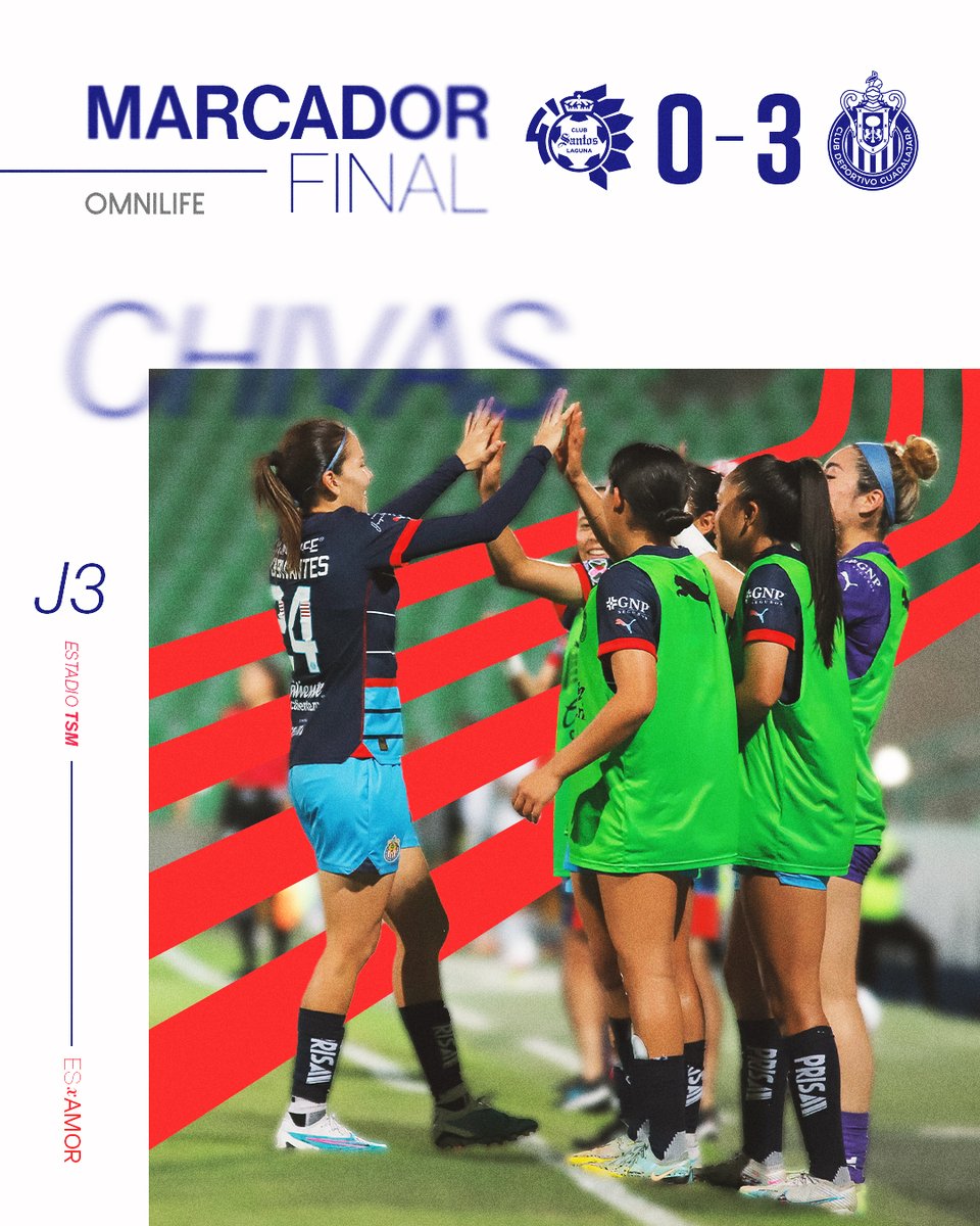 ChivasFemenil's tweet photo. 😮‍💨 GRAN TRABAJO DE TODAS, OTRO TRIUNFO Y 3 PUNTOS A LA BOLSA 👏🏼

🤝🏼 Seguimos construyendo juntas 😤🔥

Un partido con dedicatoria especial 🤍🕊 https://t.co/kTJq1Xkk4Z