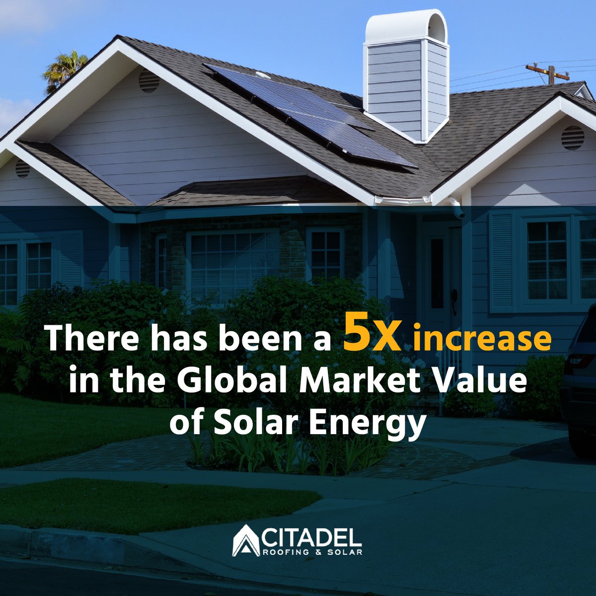 SolarCitadel's tweet photo. #SolarFact ☀️
According to https://t.co/l6rYYPzpTk, the global value of solar energy has reached a 5x increase in market value within a brief span of 7 years!
Ready to join this growth?
👉Contact us today: https://t.co/eYfBjQczoU
#citadelrs #solar https://t.co/khWOPVar49