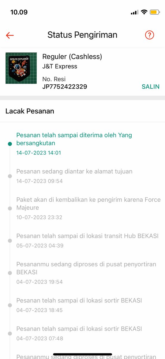 kidroul16's tweet photo. Kenapa belakangan byk paket saya yg otomatis kebatal oleh sistem , tapi bbrp hari kemudian paketnya sampe ? @ShopeeCare bikin rugi aja 
Kebatal tgl 11 tapi tgl 14 nya sampe https://t.co/3m0ydF9iQo
