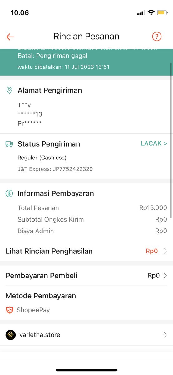 kidroul16's tweet photo. Kenapa belakangan byk paket saya yg otomatis kebatal oleh sistem , tapi bbrp hari kemudian paketnya sampe ? @ShopeeCare bikin rugi aja 
Kebatal tgl 11 tapi tgl 14 nya sampe https://t.co/3m0ydF9iQo