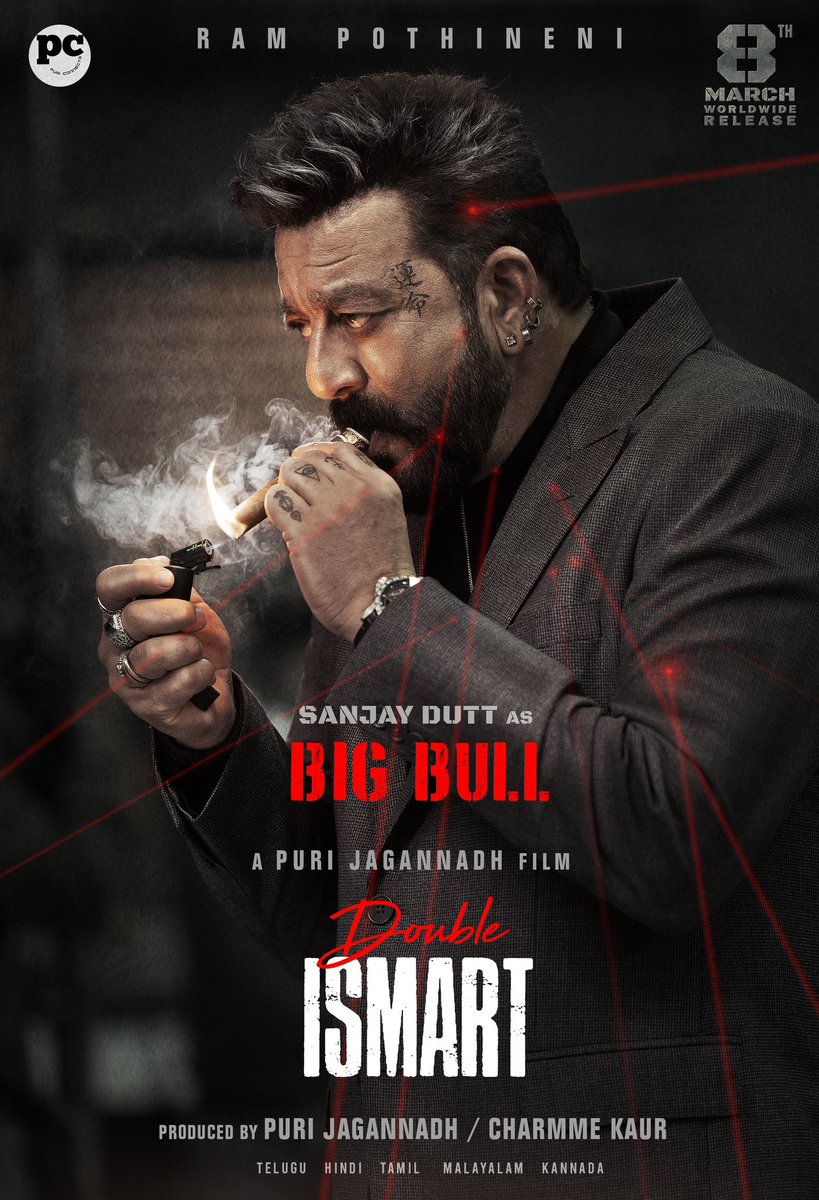 Double ISMART is now Double MASS🔥🔥 Team #DoubleISMART welcomes on board the powerhouse performer @duttsanjay for the most dynamic role #BIGBULL ❤️‍🔥 #HBDSanjayDutt IN CINEMAS MARCH 8th, 2024💥 Ustaad @ramsayz #PuriJagannadh @Charmmeofficial @IamVishuReddy @PuriConnects