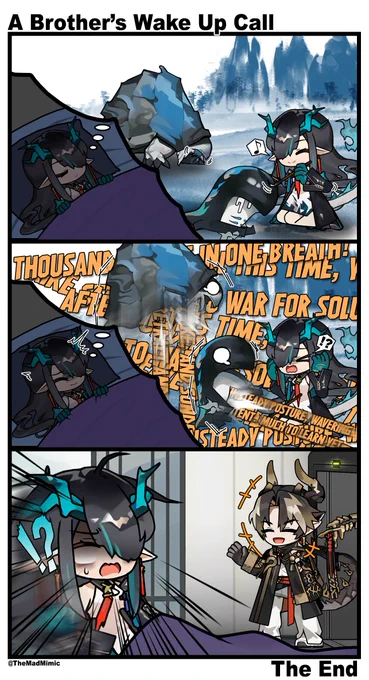A Brother's Wake Up Call.  #Arknights #ArknightsCelebration