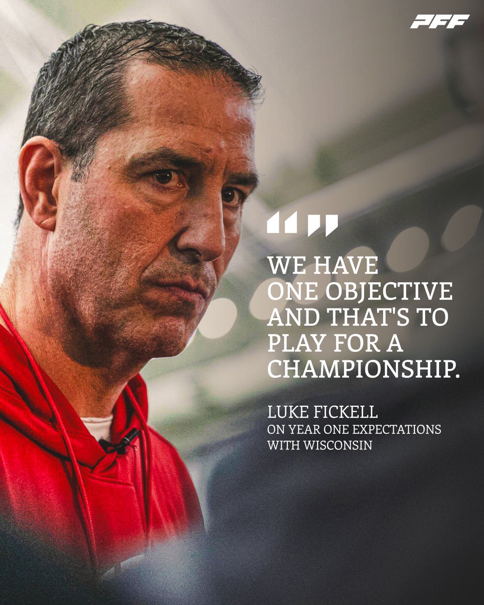PFF_College's tweet photo. Luke Fickell has the Natty on his mind🏆 https://t.co/MqCzYLXvZm