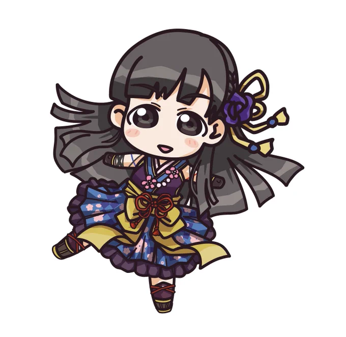 SD周子はん奇しき縁 SDお紗枝はん美に入り彩を穿つ  羽衣小町(,,・д・)  #みんなでデフォルメ絵をあげて幸せな気分になろう