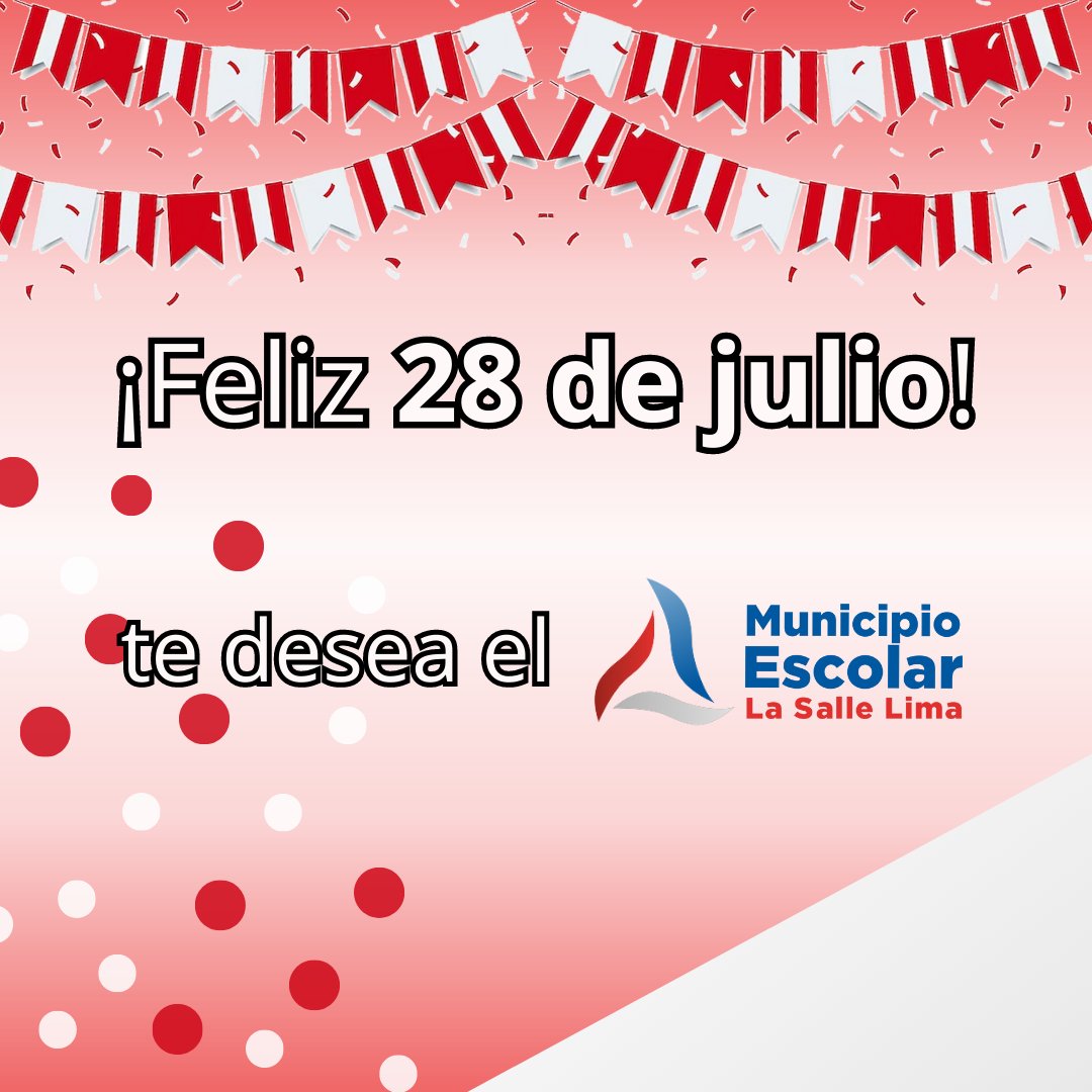 MunicipioLS2023's tweet photo. #28DeJulio  

¡Feliz día de la independencia 🎉! ¡Viva el Perú! 🇵🇪 https://t.co/KS92JLiM5w