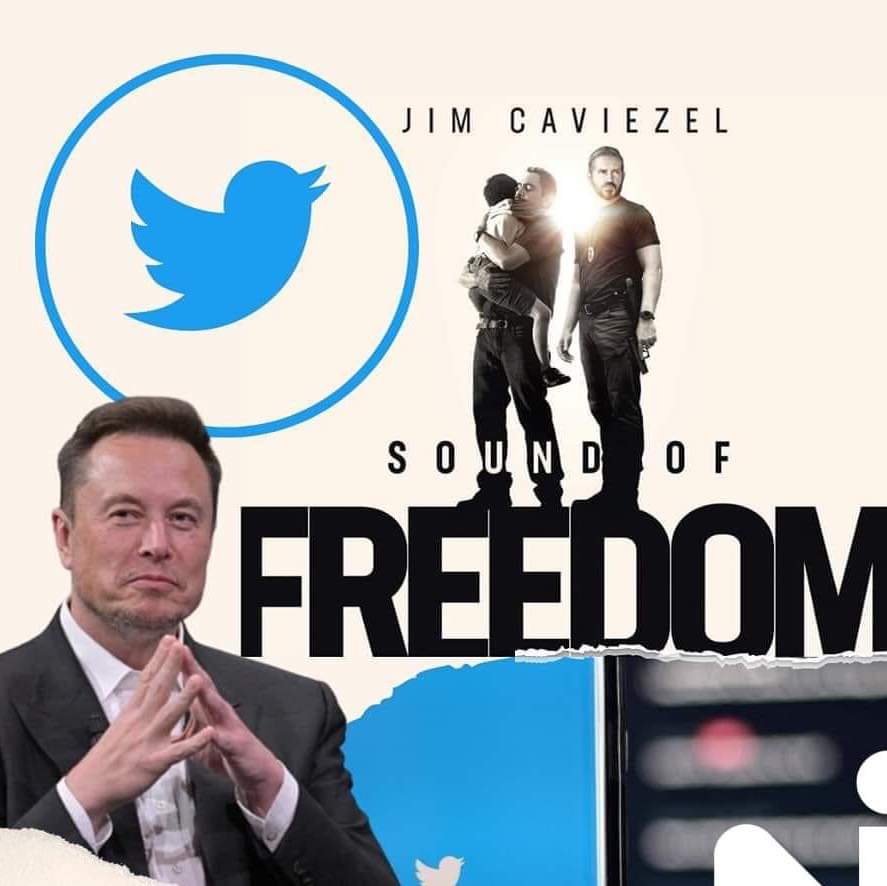 TWITTER TRANSMITIRÁ LA PELÍCULA SOUND OF FREEDOM 

Elon Musk confirmó que se podrá ver "Sound of freedom" en cualquier parte del mundo. 

El multimillonario, Elon Musk de Spacex y Twitter, anunció que después de que la película Sound of freedom haya sido proyectado en todos los