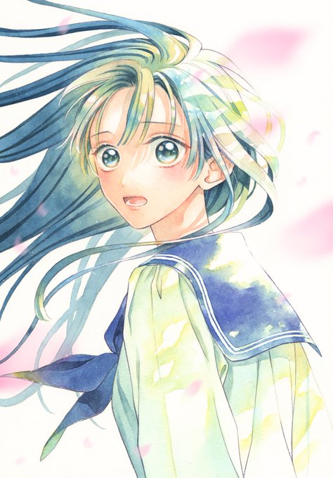 恋に落ちた瞬間  #透明水彩
