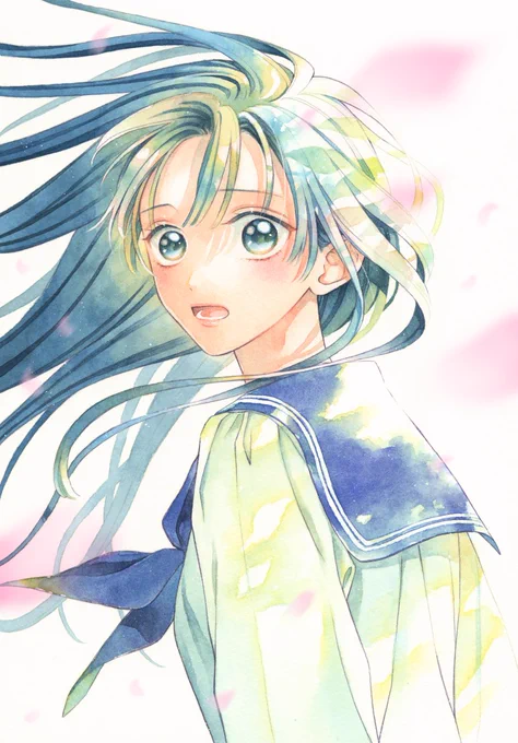 恋に落ちた瞬間  #透明水彩