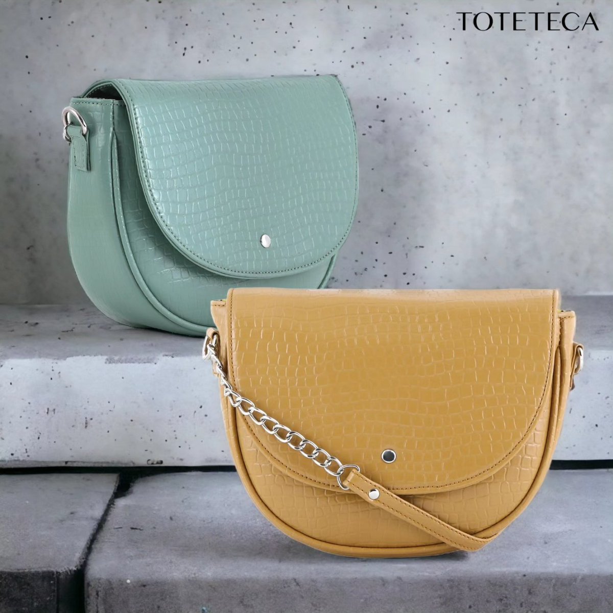TotetecaBagWork's tweet image. Meet our new 'Get Set Go' sling bags! 🎉 Mint green or classic tan, take your pick. 💼 Vegan, stylish, and launching at just ₹699 each! Don't wait, upgrade your accessory game today. #Toteteca #SlingBags #VeganLeather #NewLaunch #SpecialPrice