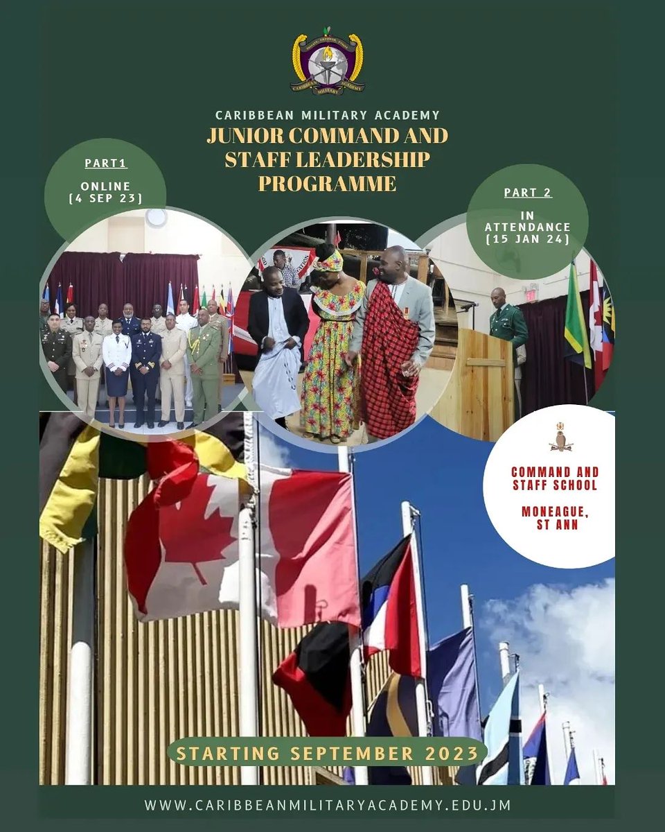 JDFSoldier's tweet photo. #Repost @JDFCMA
ββ
caribbeanmilitaryacademy #CMASPOTLIGHT The Junior Command and Staff Leadership Programme (JCSLP), formerly the Caribbean Junior Command and Staff Course (CJCSC), is the flagship programme of the Command and Staff School (CSSch) and has existed in various https://t.co/kO6U6YJQbX