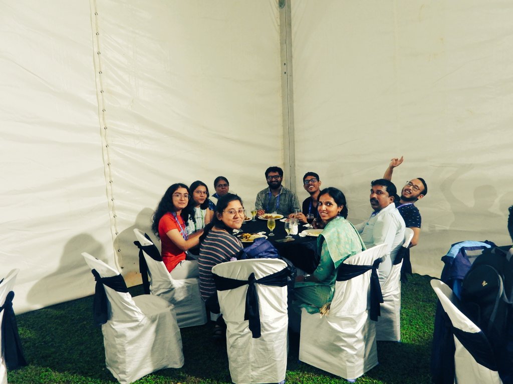 NikitaIISERM's tweet photo. 4.2 It's also the day for Welcome reception and dinner. So, we need to be ready with our lists and dinner coupons. Not that simple! It's raining heavily. But all went well, isn't it?
Experienced that great feeling to welcome our guests, which our scriptures talk abt :) #proudhost https://t.co/IUDQSU5Tbb