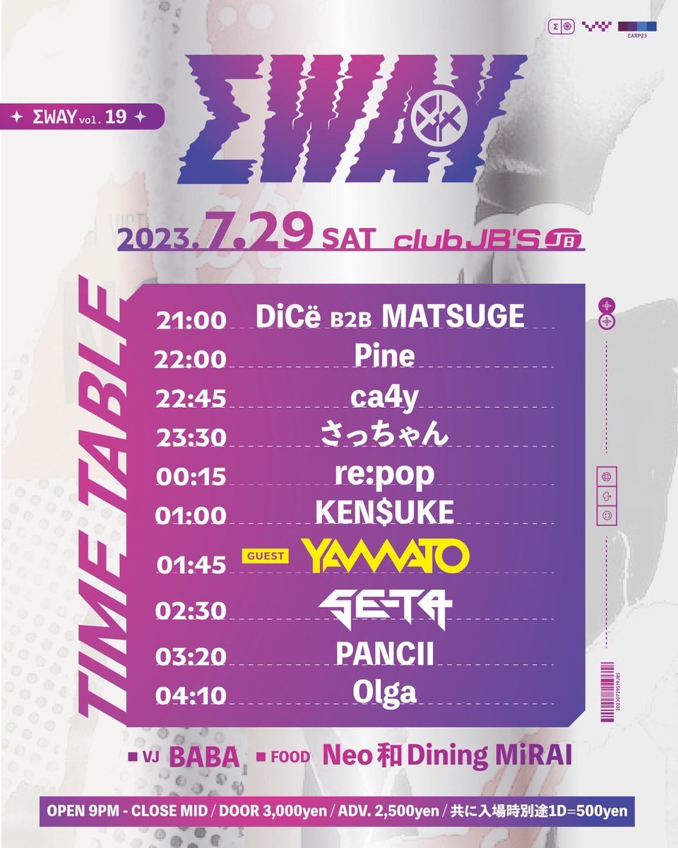 DJ_KENSUKE's tweet photo. #ΣWAY 今夜です！
僕の出番は1:00から！
KEN$UKE →YAMATOさん→SE-TAという激アツな時間帯を任せてもらえて感謝🔥一杯やりに来てくださいな！🍺

取り置きはDMか↓を今すぐチェック！
https://t.co/DNoxR902w0 https://t.co/Bm0WuQWMJR