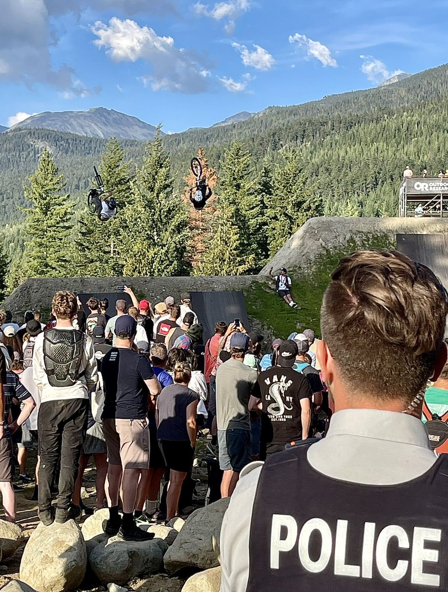 SeatoSkyRCMP's tweet image. Busy weekend in Whistler with @Crankworx in town.  We will be out ensuring everyone in safe whilst enjoying the weekend.  Today we were hanging out in the Boneyard 🦴, tonight in the village and roadways.  #ThisIswhatWeDo #ThisIsWhereWeWork @RMWhistler