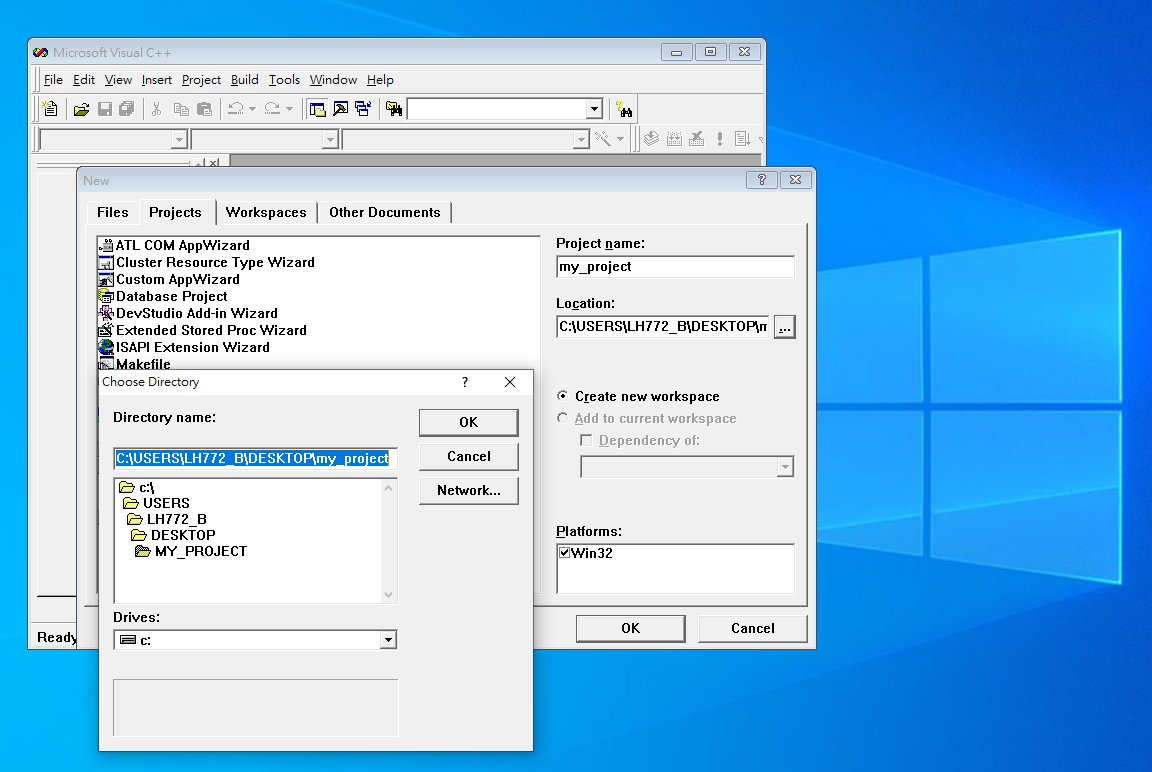 ravencheuk's tweet photo. MS Visual C++ 6.0 (released in 1998) seems to run perfectly fine on Windows 10.
How is it even possible?
#legacy_script #retro #visualstudio https://t.co/aoZoSBxXHc
