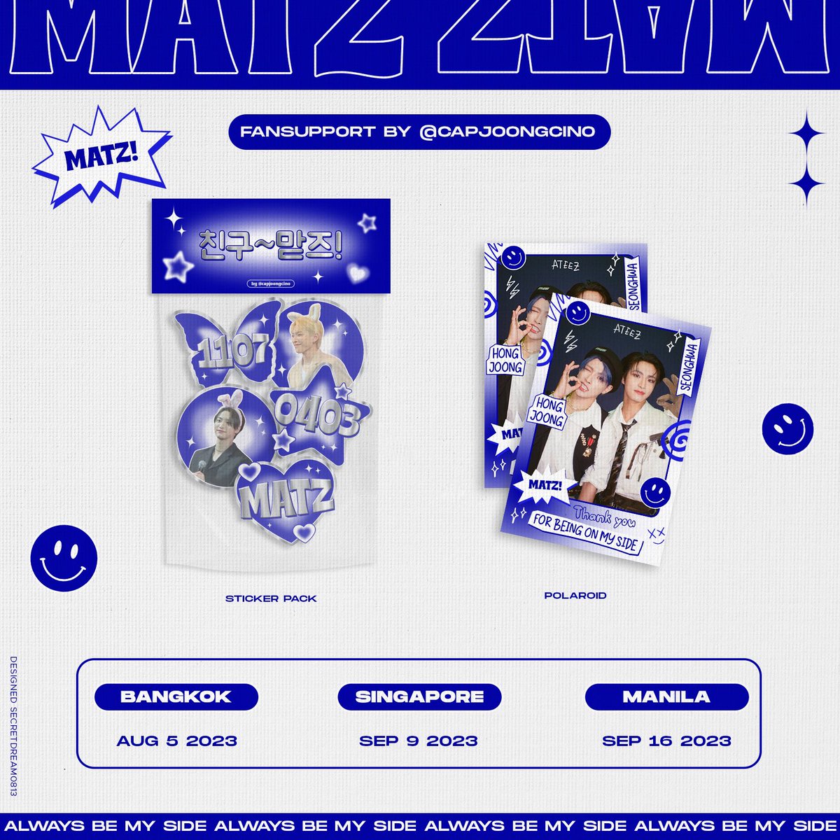 capjoongcino's tweet photo. 🐿️🐰친구~맏즈! 💙🤍

📍 Exact timing and location will be updated below this post 

Limited sets (1:1) 

simply retweet and show me to claim 👋

 #ATEEZINBKK  #ตลาดนัดateez
#FilotinyFreebies

#Break_The_Wall_BKK #Break_The_Wall_SG 
#Break_The_Wall_MNL https://t.co/rHmsliNfEb