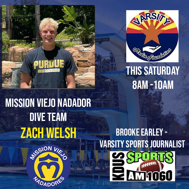 b_sodell's tweet photo. This Saturday morning, @VarsityShow's @BrookeEarley2  will be chatting with Zach Welsh from the Mission Viejo Nadadores, talking about USA Junior Nationals!

Be sure to tune in live from 8AM-10AM on @KDUSAM1060 or online at https://t.co/vgmpMIlcYd https://t.co/ZXn5uLOMly