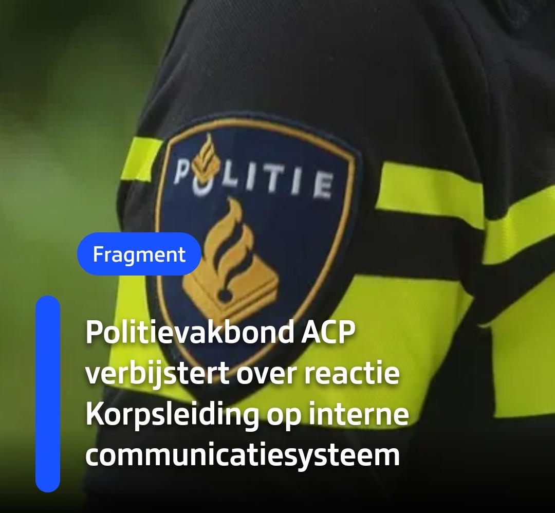 Volgens de woordvoerdster korpsleiding #politie, moeten politiemensen een lagere verwachting hebben van communicatiesysteem #C2000. Namens veel politiemensen reageerde <a href="/MeijerinkRamon/">Ramon Meijerink</a> in het <a href="/NOS/">NOS</a> Radio 1 Journaal. 
#onzepolitie #veiligheid #steundepolitie
nporadio1.nl/fragmenten/nos…